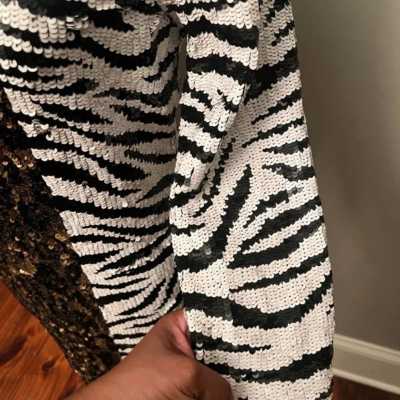 Multi color/multi print sequin cocktail dress - Picture 4 of 8